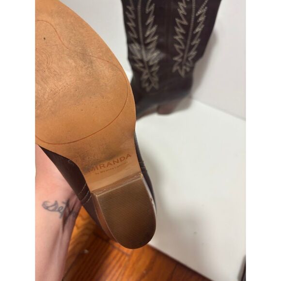 Miranda Cowboy Boots Women's Size 7 Brown Heeled Country Festival Nashville EUC - Picture 6 of 7